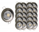 Lot de 20 Spot led fixe complet alu brossé 38° blanc neutre