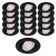 Lot de 15 Spots Aluminium Orientable Noir Mat avec GU10 LED de 5W eqv. 50W Blanc Chaud 3000K