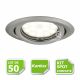 Kit complete de 50 Spots encastrable chrome mat orientable marque Kanlux avec GU10 LED 5W 3000K blanc chaud