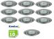 Lot de 10 Fixation de spot encastrable orientable chrome matt D99mm marque Kanlux ref 26798