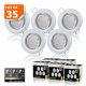 35 Spots led 3-step dimmable sans variateur 7w eq.56w blanc neutre orientable finition blanc