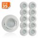 Lot de 35 Spot Led Encastrable Complete Blanc Orientable lumière Blanc Neutre eq. 50W ref.888