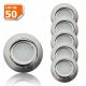 Lot de 50 Spot Led Encastrable Complete Satin Orientable lumière Blanc Neutre eq. 50W ref.895
