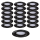 Lot de 20 Spots Encastrables Fixe Noir Mat avec GU10 LED 5W eqv. 50W Blanc Froid 6000K