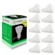 Pack de 10 Ampoules Led GU10 7W Blanc Neutre 480 Lumens 100°