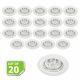 Lot de 20 Fixation de spot encastrable Classic White Diamètre 77mm ref. 932