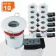 Lot de 10 Support de spot BBC Etanche IP65 Blanc 87mm avec douille GU10 automatique ref. 830W