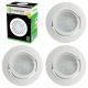 Lot de 4 Spot Led Encastrable Complete Blanc Orientable lumière Blanc Neutre eq. 50W ref.888