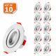 Lot de 10 Spot LED encastrable pour plafond 5W Blanc Neutre  transformateur intégré