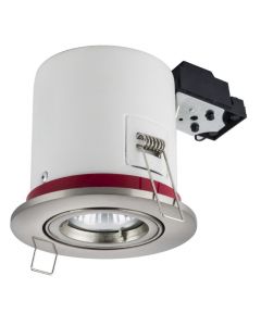 Support de spot BBC Orientable Alu Brossé diametre 100mm avec douille GU10 automatique ref. 819